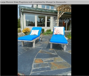 Large Monson Slate Flagstone, Monson Grey Slate Flagstone