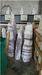 Levander Monolith Marble Garden Stones, Lilac Marble Garden Stones
