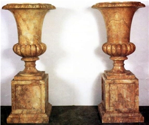 Limestone Flowerpots, Yellow Limestone Pots
