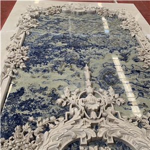 Luxury Cnc Flower Carved Background Wall For Hotel And Villa