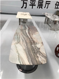 Macaubas Fantasy Quartzite Dining Table