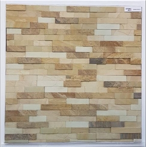 Mint Multi Sandstone Ledge Stone Wall Panel