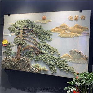 Natural Onyx Relief 3d Decorative Wall Art Paneling for Home