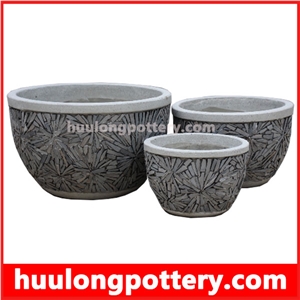 Natural Stacked Stone Slate Pots