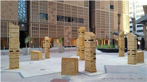 Obelisk Yellow Indian Sandstone, Lalitpur Yellow Sandstone Garden & Palisade