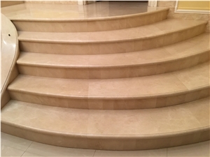 Outdoor Staircase Crema Marfil Beige Cream Marble