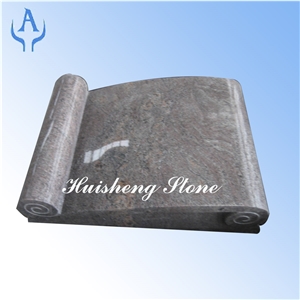 Paradiso Granite Book Shaped Grave Marker, Paradiso Granite