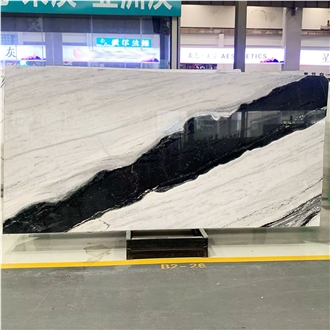 Polished Panda White Marble Slab For Floor Tiles&Wall