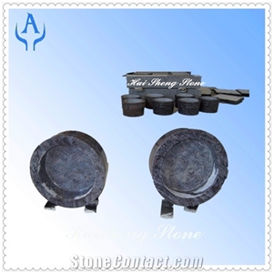 Pot De Fleur De Monument, Granit Noir