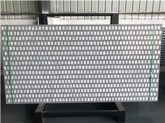 Precast Black Square Pattern Mosaic Terrazzo Floor Tiles