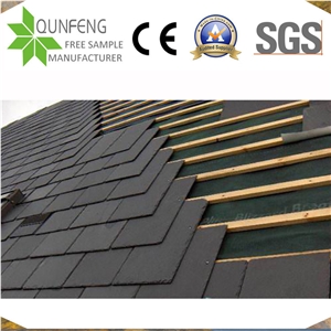 Rectangle Black Slate Roof Tiles For Covering And Coating