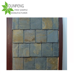 Rectangular Rusty Slate Roof Tiles for Wall Covering,Roofing Slate Stone