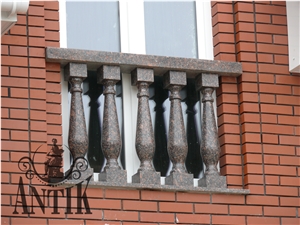 Red Granite Baluster, Banister, Balustrade, Karmin Red Granite Baluster