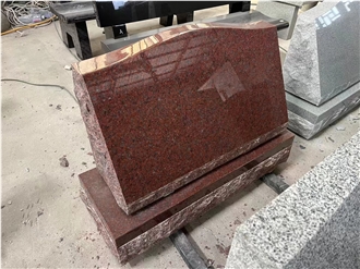 Red Granite Slant Grave Markers