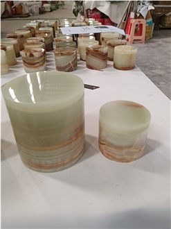 Refine Stone Supply Onyx Stone Candle Jar