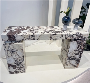RF Bvlgari White Marble Table For Interior Decoration