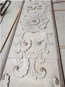 Royal Champagne,China Pink Granite Relief & Etching with Thickness 2cm