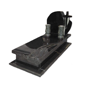 Shanxi Black Granite Russian Style Tombstone Monuments