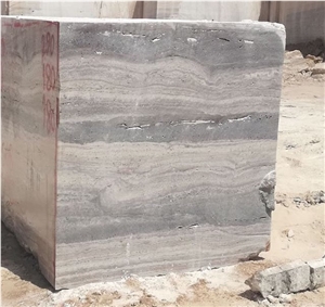 Silver Travertine Block, Iran Silver Travertine