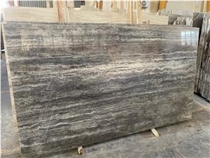 Silver Travertine Slabs