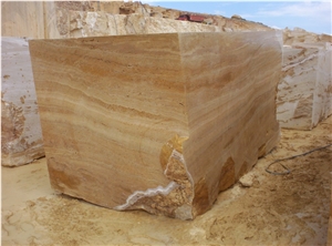 Sivas Yellow Travertine Block, Turkey Yellow Travertine