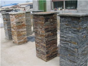 Slate Culture Stone Gate Post