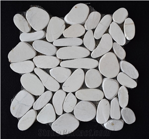 Sliced Pebble Stone Mosaic Tiles