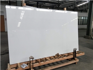 Super White Nano Glass Crystallized Stone Slabs,Artificial Stone Floor Tiles
