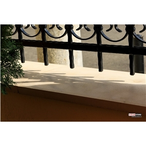 Transylvania Beige Limestone Fence Intervals, Fence Capitals