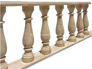 Travertine Balustrades, Denizli Beige Travertine