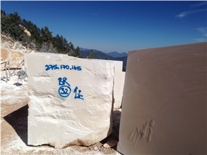 Turkish White Limestone Block, Ivory White Limestone Block