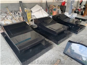 Upright Granite Grave Cemetery Markers Bevel Slant Headstone