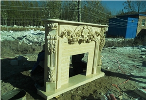 Victorian Style Fireplace Stone Hearth Mantel