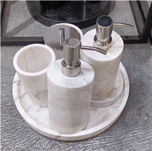 Volakas White Marble Bathroom Accessories