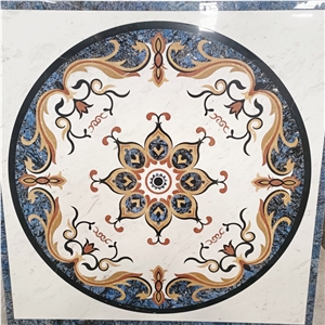 Waterjet Customized Floor Marble Medallion For Entrance