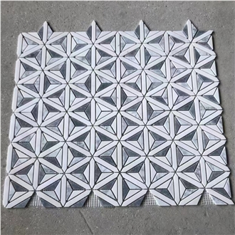 White Marble Classico 3D Model Backsplash  Mosaic Tiles