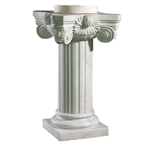 White Marble Column Sculptured Roman Carved Column