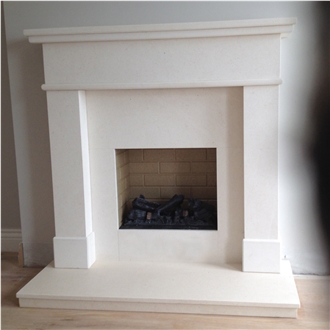 Wholesale Cheaper Turkey White Limestone Fireplace Hearth