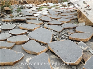 Zhangpu Black Basalt Flagstone, Irregular Flagstones, Flagstone Walkway Pavers