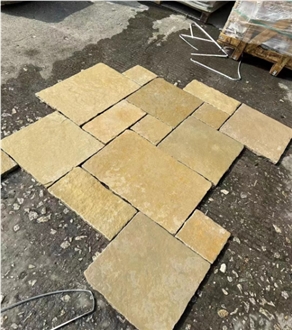 Factory Wholesale Natural Spain Yellow Limestone Tiles