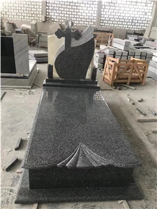 Tombstone Dark Grey Granite Headstone
